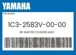 Yamaha Genuine Rr. Master Cylinder Assy. 1C3-2583V-00-00. Fixed Price $258.32.