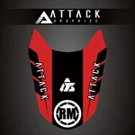 Attack Graphics Renegade Front Fender Decal Red For Honda CR250R 2004-2007. Fixed Price $20.61.