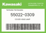 Kawasaki Genuine Cover-head Lamp 55022-0309. Fixed Price $106.19.