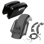 Black Abs Saddlebags Rear Fender Fit For Harley Electra Road Glide 2009-2013. Fixed Price $399.99.