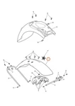 Triumph T2300648-JT Front Mudguard Assembly Meriden Blue & Tangerine. Fixed Price $293.54.