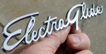 Vintage Harley Davidson Electra Glide Chrome Script Emblem 848586. Fixed Price $39.99.