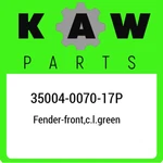 35004-0070-17P Kawasaki Fender-front,c.l.green 35004007017P, New Genuine Oem Par. Fixed Price $290.22.