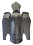 97-08 Harley Davidson Stretched Saddlebags, 6.5" #1 Rear Fender Overlay Flh 6". Fixed Price $575.00.