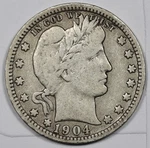 1904-O Barber Quarter. Fine. 209501. Fixed Price $79.00.