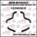 Indian Oem Genuine Leather Mustache Highway Bar Wraps, Pair P/n 2880943-01 **. Fixed Price $164.99.