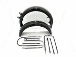 Mudguard Fender Set With Stays Kit Front And Rear Black Painted For Bsa M20 M21. Fixed Price $259.49.