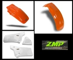 New Honda 86-88 Xr 200R Orange Plastic Front And Rear Fenders White Side Panels. Fixed Price $230.03.