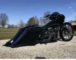 Harley Davidson Stretched 7" Down 14"BACK Saddlebags/fender Kit 2014-2017 Flh. Fixed Price $1150.00.