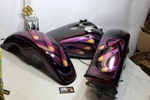 93-94 Harley Dyna Wide Glide Chopper Custom Paint Tin Set Purple Vintage Style. Fixed Price $1400.00.