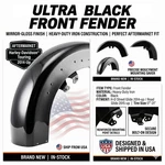 Vivid Black Front Fender For Harley Touring Street Road Glide 14-UP 17-21" Tire. Fixed Price $79.99.