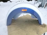 Harley Davidson Tri-glide Right Side Rear Fender 83359-11 White & Blue Hot Pearl. Fixed Price $349.00.