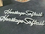 Harley Emblems Heritage Softail Chrome Fr Fender Set 14142-86A V-twin 38-6671 Q2. Fixed Price $98.99.