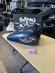 Harley Superglide Center Fill Gas Fuel Tank Blem 1991-2003 Dent Blue Anniversary. Fixed Price $450.00.