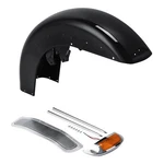 Painted Black Front Fender Set Fit For Harley Electra Glide Road King 1989-2013. Fixed Price $189.99.