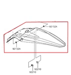 35023-0415-290 Kawasaki KX250F 2017-2020 KX450F 17-2018 Green Rear Back Fender. Fixed Price $53.70.