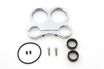Chrome Billet 48MM Dual Gauge Mount Fits Harley Davidson V-twin 39-0604. Fixed Price $59.90.
