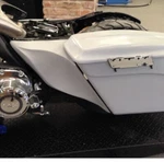 Stretched Extended Side Covers For Harley Davidson 6" Bagger Touring Flh 09-13. Fixed Price $209.00.