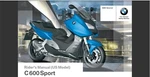 2014 Bmw C600 Sport Usa Model Owner's Manual. Fixed Price $45.99.