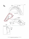 New Oem Kawasaki Rear Forward Fender Fairing Lime Green. Fixed Price $119.95.