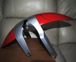 2006 Moto Guzzi Griso Front Cover Fender Mud Damaged, Red. Fixed Price $50.00.