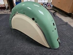 Indian Willow Green And Ivory Cream Rear Fender 1019209-1410 1024389-1410. Fixed Price $400.00.