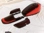Restored Kawasaki Oem 1973 Z2 750 Z1 900 Body Kit Set - Tank Tail Side Covers. Fixed Price $3195.00.