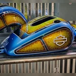 Harley Davidson Dyna Custom Painted Tin Set Tank & Fenders Efi 03-06. Fixed Price $3150.00.