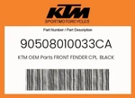Ktm Genuine Front Fender Cpl. Black - 90508010033CA. Fixed Price $43.33.