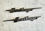 Oem Harley Davidson Heritage Softail Front Fender Emblem Set Right & Left. Fixed Price $27.99.