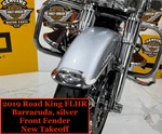 14-25 Oem 2019 Road King Barracuda Silver Genuine Harley Touring Front Fender. Fixed Price $499.95.