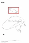 New Oem Suzuki Upper Front Fender Fairing Black. Fixed Price $34.95.