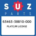 63463-38B10-000 Suzuki Plate,rr License 6346338B10000, New Genuine Oem Part. Fixed Price $38.83.