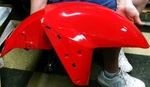Used- Kawasaki 2006-07 ZX14 Front Fender #35004-0056-234 (red). Fixed Price $80.00.