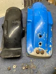 1980 Suzuki TS100 Honcho Oem 63112-48500 Blue Rear Back Body Fender Mud Guard. Fixed Price $60.00.