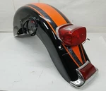 Harley-davidson 1993 Electra Glide Evo Rear Fender W/ Tail Lamp Orange & Black. Fixed Price $195.00.
