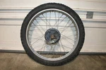 1980-1983 Honda XL185S Front Wheel Assembly With Brake Plate Oem. Fixed Price $125.00.