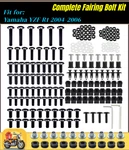 Complete Fairing Bolt Kit Black Bodywork Screws Set For Yamaha Yzf R1 2004-2006. Fixed Price $34.20.
