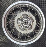 Triumph Thruxton 900 Rear Wheel Rim Straight Complete Rotor Sprocket Hub #0519. Fixed Price $450.00.