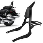 Black Sissy Bar Pad Luggage Rack Backrest Fit For Suzuki Intruder VL800 2005-13. Fixed Price $165.23.
