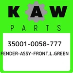 35001-0058-777 Kawasaki Fender-assy-front,l.green 350010058777, New Genuine Oem. Fixed Price $350.66.