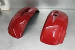 Nice Oem Indian Chieftain Roadmaster Left & Right Burgundy Saddlebag Lids Used. Fixed Price $199.25.