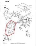 New Oem Suzuki Rear Fender Fairing Body Forward Black. Fixed Price $54.95.
