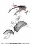 New Oem Yamaha Star Eluder Rear Fender Fairing Metallic Black 2018. Fixed Price $689.95.