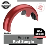 Ember Red Sunglo 21" Reveal Wrapper Hugger Front Fender For 2009+ Harley Touring. Fixed Price $649.00.