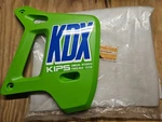 New Oem Kawasaki Right Engine Shroud 49089-5075-6W Fits 1989 KDX200. Fixed Price $80.00.