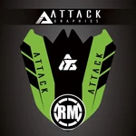 Attack Graphics Reneg Front Fender Decal Green For Kawasaki KX450 2021-2023. Fixed Price $21.43.