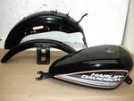 Harley Davidson Sportster XL883R 2007+UP Efi Oem Fuel Gas Tank & Fender Set. Fixed Price $1195.00.