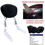 2004-UP Honda Shadow Aero VT750 Sissy Bar Back Rest Pad. Fixed Price $148.00.