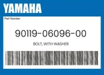 Yamaha Genuine Bolt, With Washer 90119-06096-00. Fixed Price $5.07.
